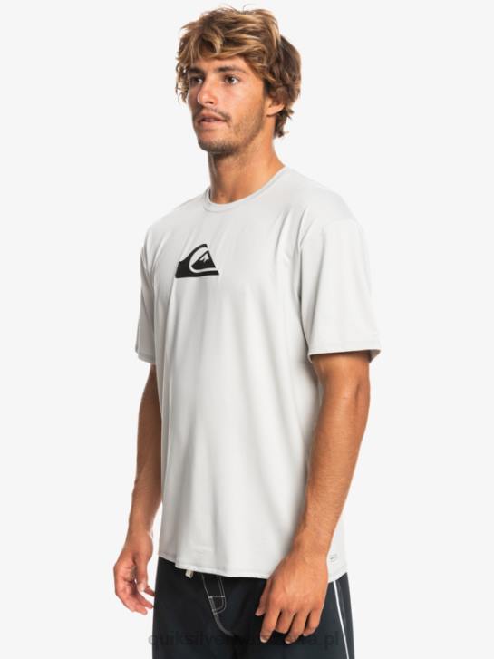 mężczyźni Quiksilver solidna koszulka surfingowa z krótkim rękawem upf 50 4DBV884 szary fiolet