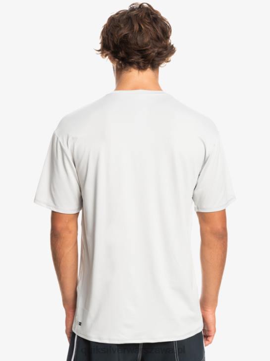 mężczyźni Quiksilver solidna koszulka surfingowa z krótkim rękawem upf 50 4DBV884 szary fiolet