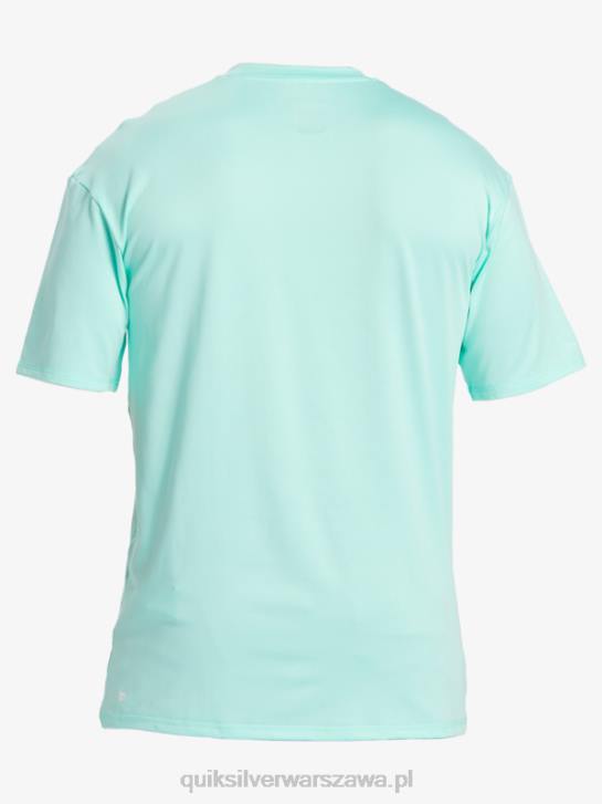 mężczyźni Quiksilver solidna koszulka surfingowa z krótkim rękawem upf 50 4DBV886 szkło plażowe
