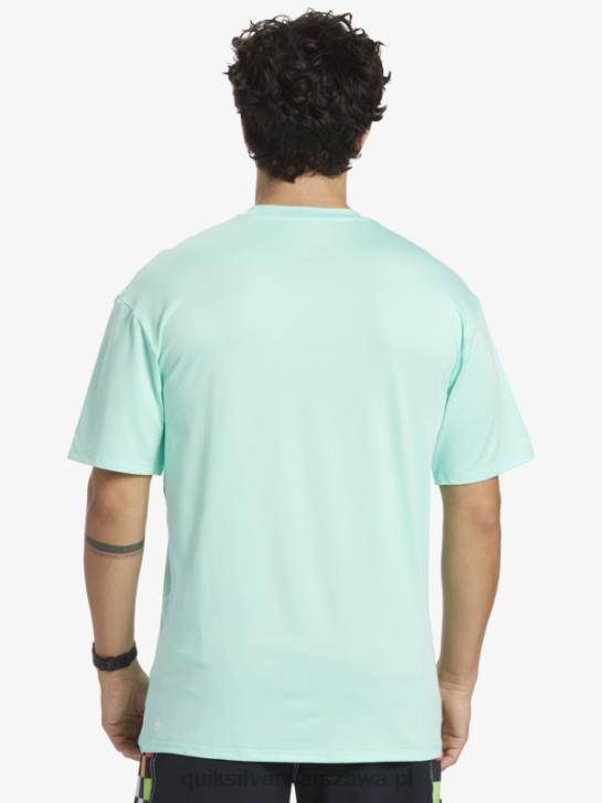 mężczyźni Quiksilver solidna koszulka surfingowa z krótkim rękawem upf 50 4DBV886 szkło plażowe