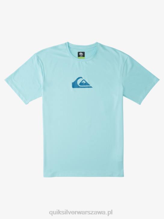mężczyźni Quiksilver solidna koszulka surfingowa z krótkim rękawem upf 50 4DBV889 anioł niebieski