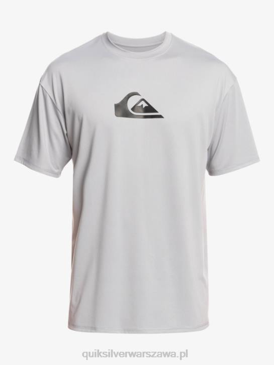 mężczyźni Quiksilver solidna koszulka surfingowa z krótkim rękawem upf 50 4DBV890 śnieg z deszczem