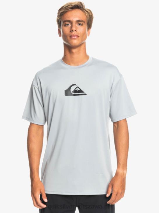 mężczyźni Quiksilver solidna koszulka surfingowa z krótkim rękawem upf 50 4DBV890 śnieg z deszczem