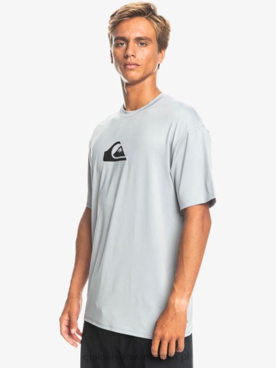 mężczyźni Quiksilver solidna koszulka surfingowa z krótkim rękawem upf 50 4DBV890 śnieg z deszczem
