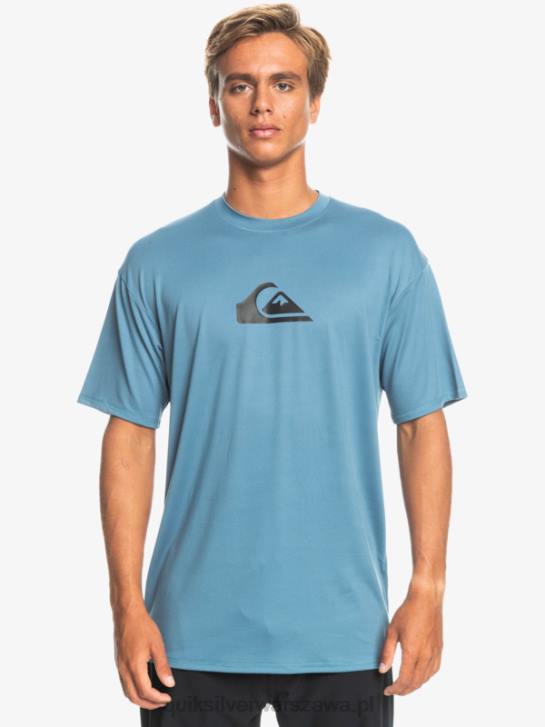 mężczyźni Quiksilver solidna koszulka surfingowa z krótkim rękawem upf 50 4DBV891 prowansalski