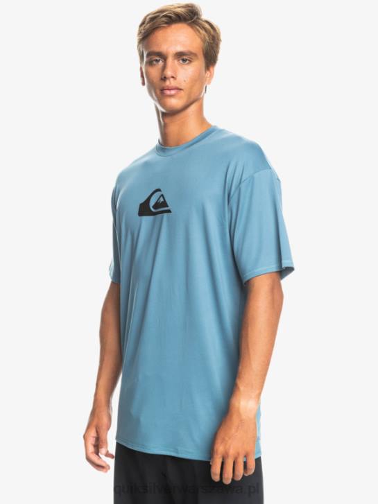 mężczyźni Quiksilver solidna koszulka surfingowa z krótkim rękawem upf 50 4DBV891 prowansalski
