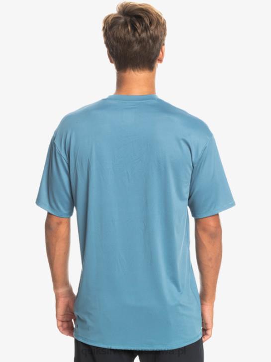 mężczyźni Quiksilver solidna koszulka surfingowa z krótkim rękawem upf 50 4DBV891 prowansalski