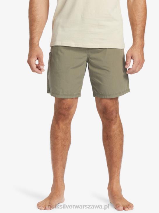 mężczyźni Quiksilver Waterman Last Light elastyczne 19 szorty 4DBV253 zakurzona oliwka
