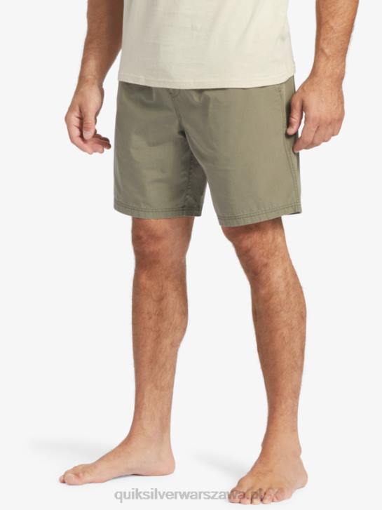 mężczyźni Quiksilver Waterman Last Light elastyczne 19 szorty 4DBV253 zakurzona oliwka