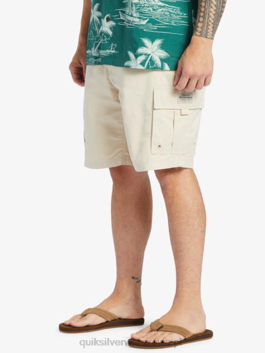 mężczyźni Quiksilver Waterman Maledive Atoll cargo 20 szorty 4DBV786 brązowy ryż