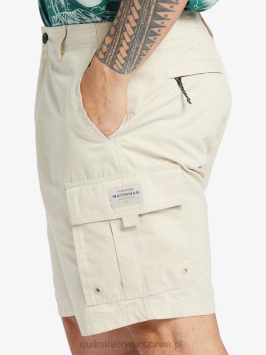 mężczyźni Quiksilver Waterman Maledive Atoll cargo 20 szorty 4DBV786 brązowy ryż