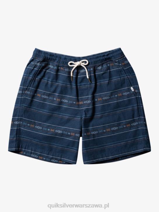 mężczyźni Quiksilver Żakardowe szorty Taxer 4DBV420 granatowy mini żakard o północy