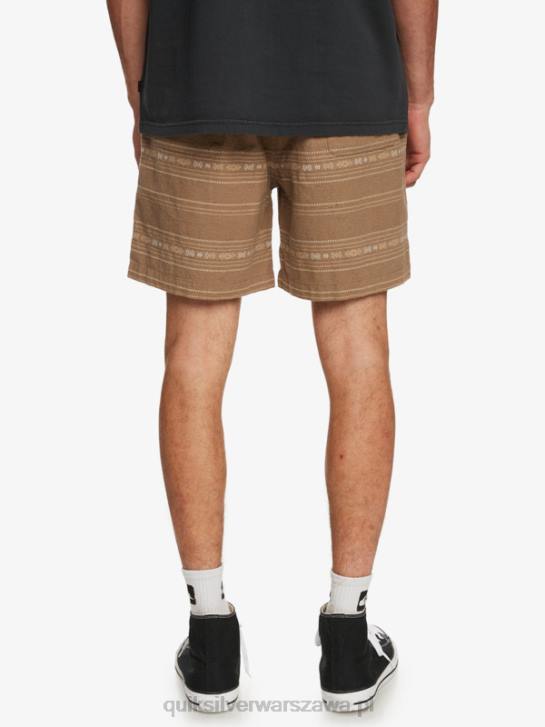mężczyźni Quiksilver Żakardowe szorty Taxer 4DBV421 oliwkowo-szary mini żakard