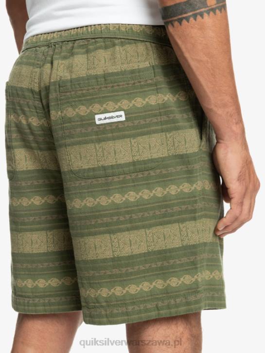 mężczyźni Quiksilver Żakardowe szorty Taxer 4DBV422 czterolistna koniczyna Taxer żakard