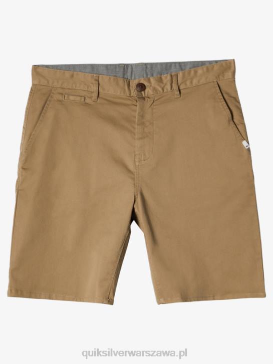 mężczyźni Quiksilver codzienne szorty chino 20 ze stretchem Union 4DBV854 drewno wiązu