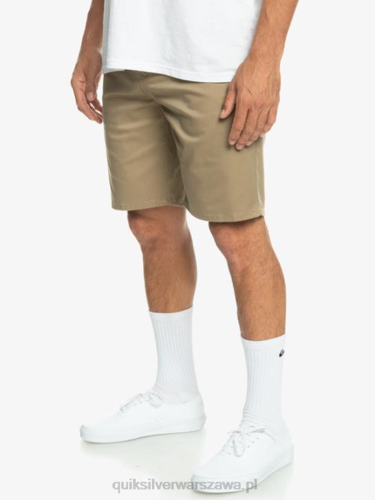 mężczyźni Quiksilver codzienne szorty chino 20 ze stretchem Union 4DBV854 drewno wiązu