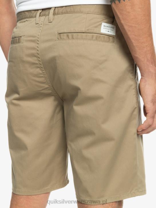 mężczyźni Quiksilver codzienne szorty chino 20 ze stretchem Union 4DBV854 drewno wiązu