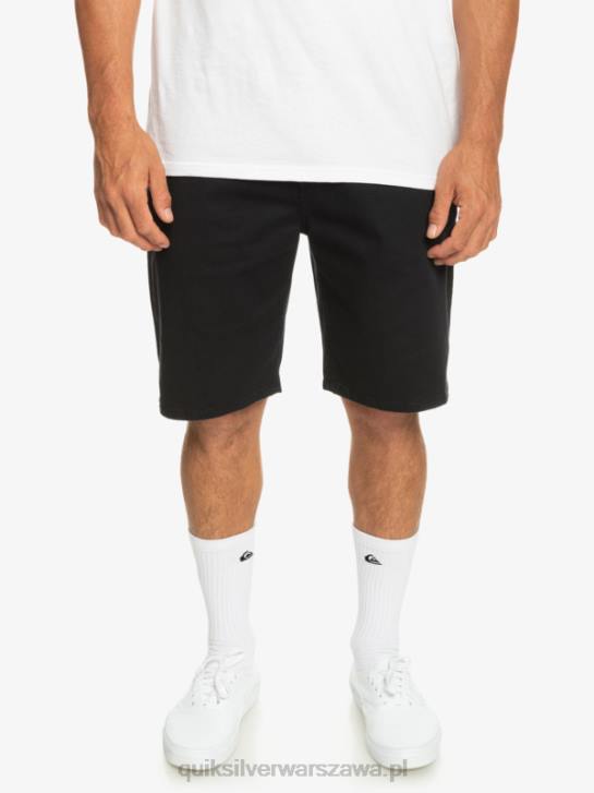 mężczyźni Quiksilver codzienne szorty chino 20 ze stretchem Union 4DBV856 czarny