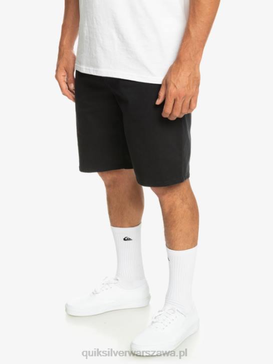 mężczyźni Quiksilver codzienne szorty chino 20 ze stretchem Union 4DBV856 czarny