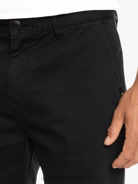 mężczyźni Quiksilver codzienne szorty chino 20 ze stretchem Union 4DBV856 czarny