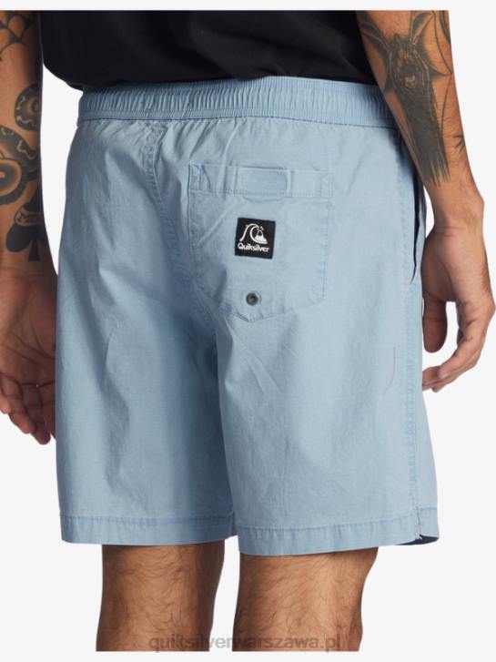 mężczyźni Quiksilver szorty z elastyczną talią Taxer 17 4DBV1379 wyblakły dżins