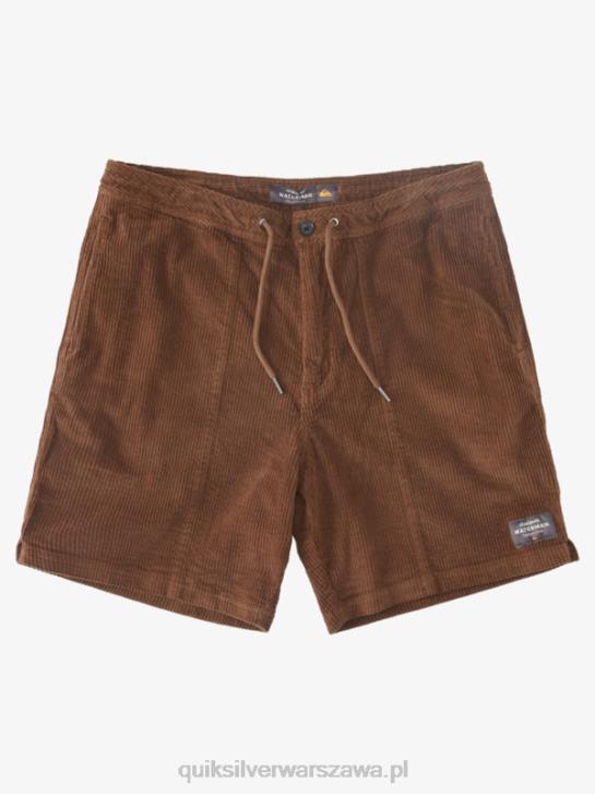 mężczyźni Quiksilver sztruksowe szorty Waterman 4DBV875 ciemna ziemia