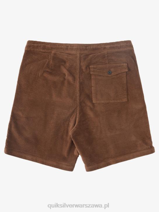 mężczyźni Quiksilver sztruksowe szorty Waterman 4DBV875 ciemna ziemia