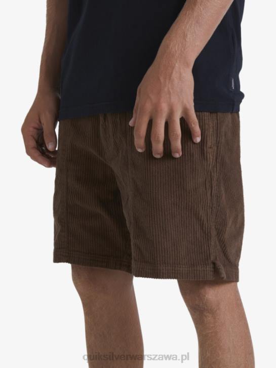 mężczyźni Quiksilver sztruksowe szorty Waterman 4DBV875 ciemna ziemia