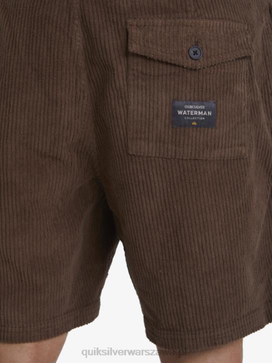 mężczyźni Quiksilver sztruksowe szorty Waterman 4DBV875 ciemna ziemia
