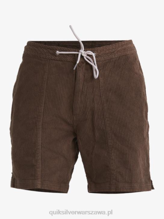 mężczyźni Quiksilver sztruksowe szorty Waterman 4DBV875 ciemna ziemia