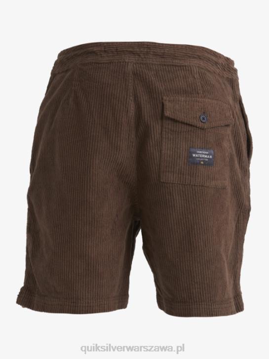 mężczyźni Quiksilver sztruksowe szorty Waterman 4DBV875 ciemna ziemia