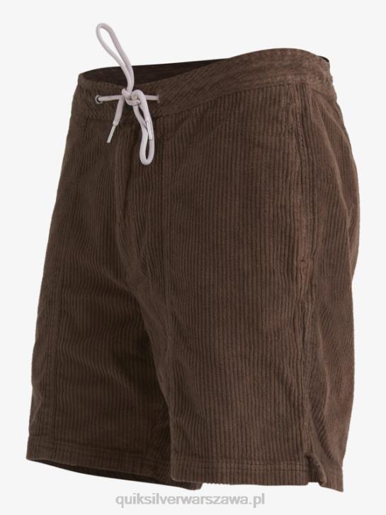 mężczyźni Quiksilver sztruksowe szorty Waterman 4DBV875 ciemna ziemia