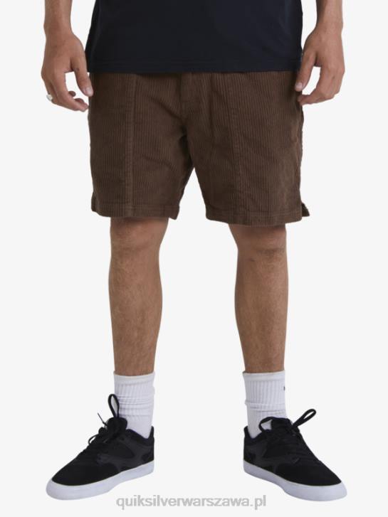 mężczyźni Quiksilver sztruksowe szorty Waterman 4DBV875 ciemna ziemia