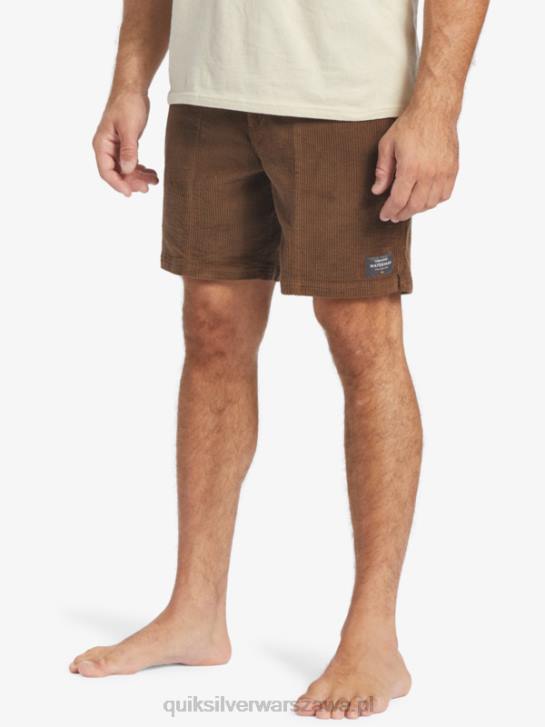 mężczyźni Quiksilver sztruksowe szorty Waterman 4DBV875 ciemna ziemia