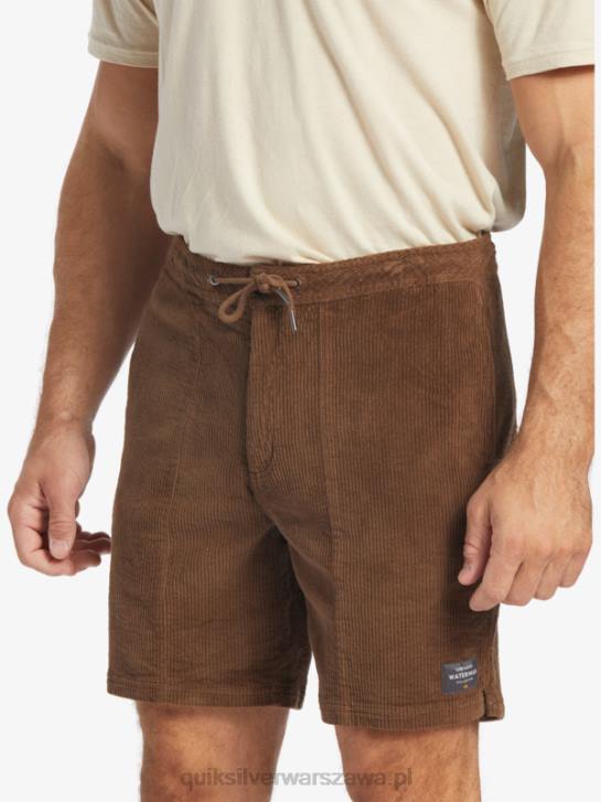 mężczyźni Quiksilver sztruksowe szorty Waterman 4DBV875 ciemna ziemia