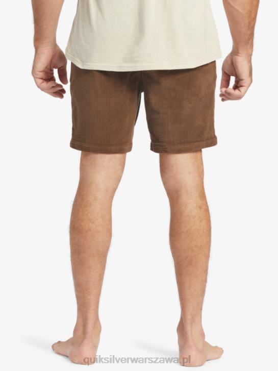 mężczyźni Quiksilver sztruksowe szorty Waterman 4DBV875 ciemna ziemia