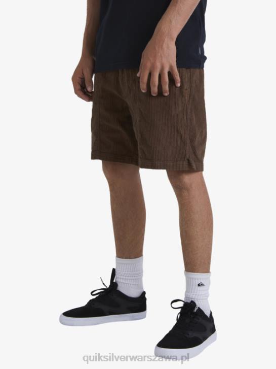 mężczyźni Quiksilver sztruksowe szorty Waterman 4DBV875 ciemna ziemia