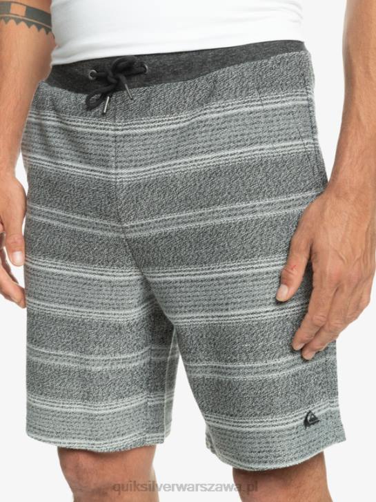 mężczyźni Quiksilver świetne spodenki dresowe Otway 4DBV329 czarny pasek