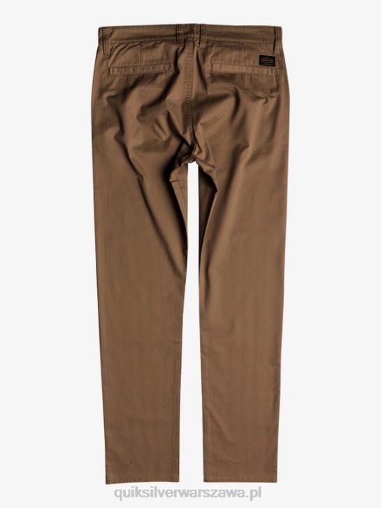 mężczyźni Quiksilver codzienne spodnie typu chino z kieszeniami 4DBV1159 drewno wiązu