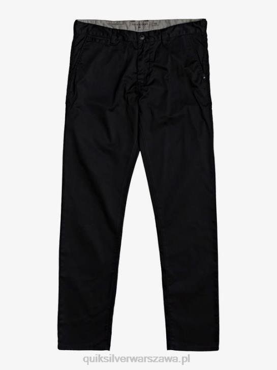 mężczyźni Quiksilver codzienne spodnie typu chino z kieszeniami 4DBV1160 czarny