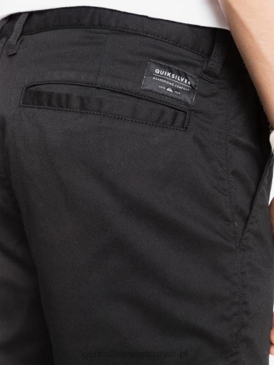mężczyźni Quiksilver codzienne spodnie typu chino z kieszeniami 4DBV1160 czarny