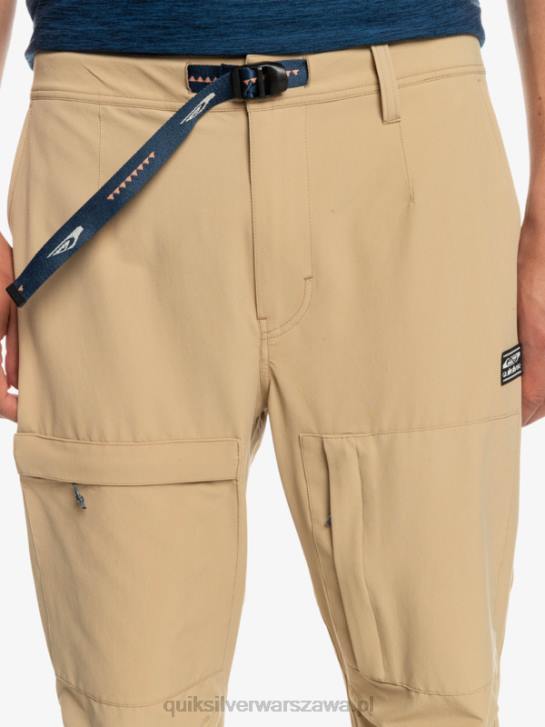 mężczyźni Quiksilver spodnie cargo z dna morskiego 4DBV1846 tanina