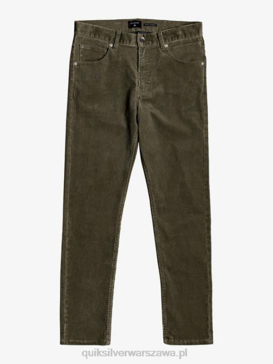 mężczyźni Quiksilver sztruksowe spodnie kracker o prostym kroju 4DBV1606 kalamata