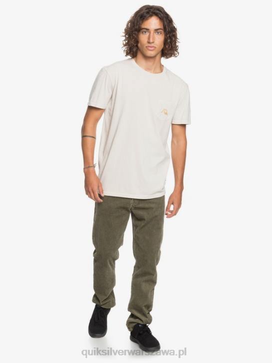 mężczyźni Quiksilver sztruksowe spodnie kracker o prostym kroju 4DBV1606 kalamata