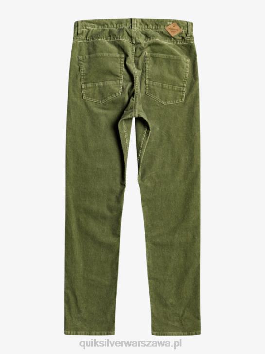 mężczyźni Quiksilver sztruksowe spodnie kracker o prostym kroju 4DBV1607 czterolistna koniczyna