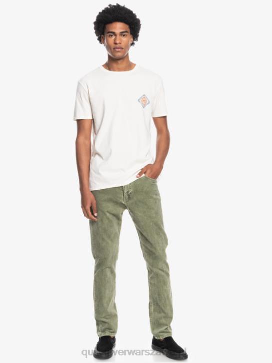 mężczyźni Quiksilver sztruksowe spodnie kracker o prostym kroju 4DBV1607 czterolistna koniczyna