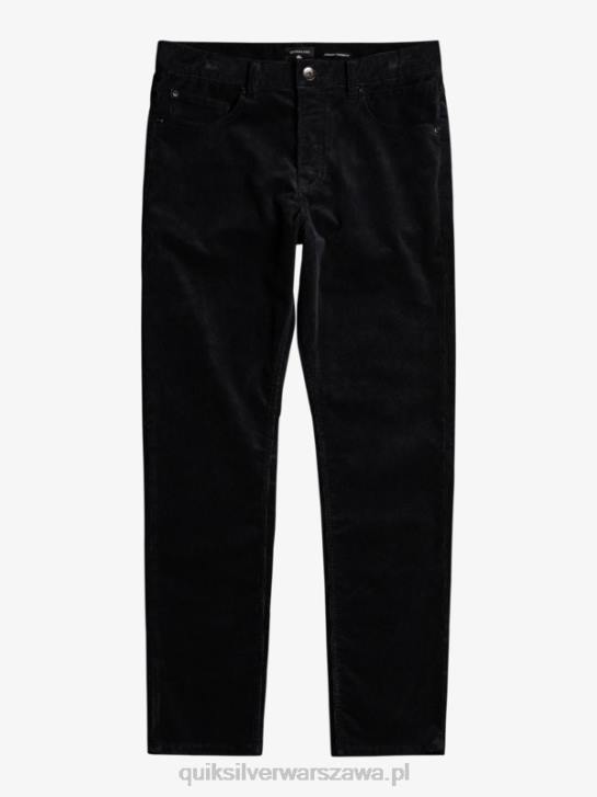 mężczyźni Quiksilver sztruksowe spodnie typu kracker 4DBV1546 czarny