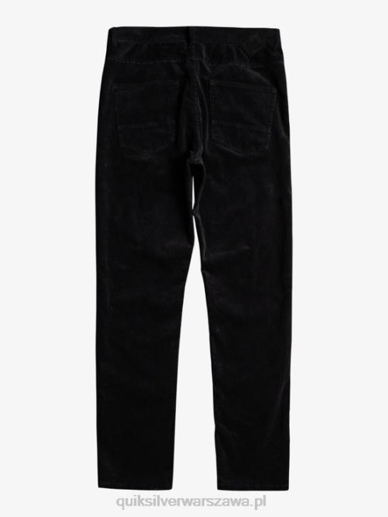 mężczyźni Quiksilver sztruksowe spodnie typu kracker 4DBV1546 czarny