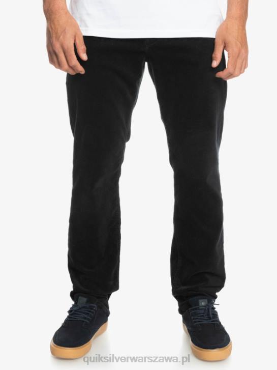 mężczyźni Quiksilver sztruksowe spodnie typu kracker 4DBV1546 czarny