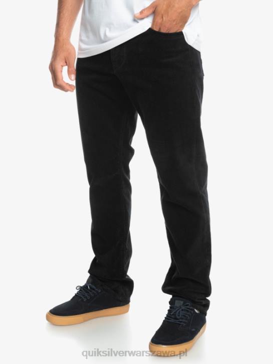 mężczyźni Quiksilver sztruksowe spodnie typu kracker 4DBV1546 czarny